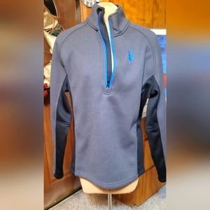 SPYDER Quarter Zipper Pullover Grey Black Size M S mens womens NWOT